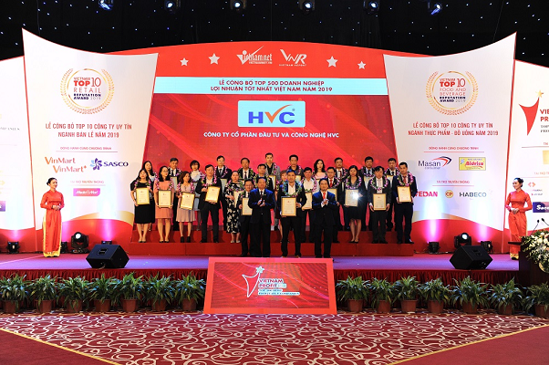 HVC Group nhận chứng nhận Top 500 doanh nghiệp lợi nhuận tốt nhất Việt Nam năm 2019