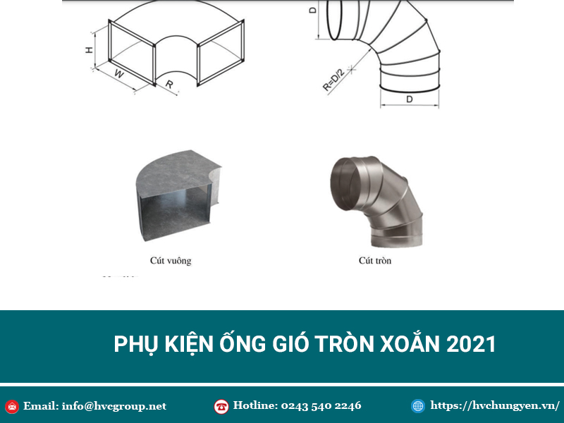 Phụ Kiện Ống Gió Tròn Xoắn - Update Bảng Giá 2021