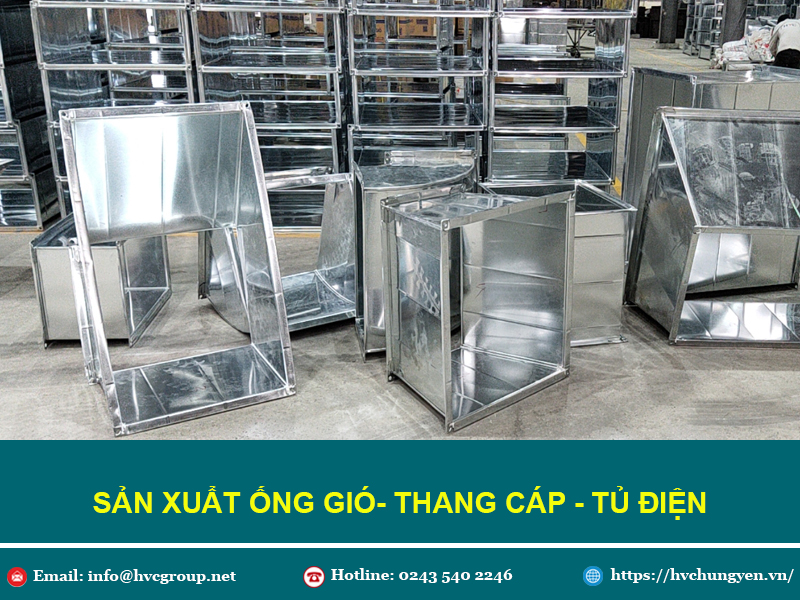 Sản Xuất Ống Gió - Thang Cáp- Tủ Điện Tại Nhà Máy HVC Hưng Yên