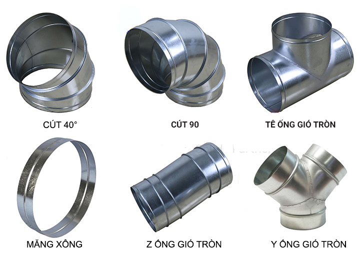 Phụ kiện ống gió tròn xoắn